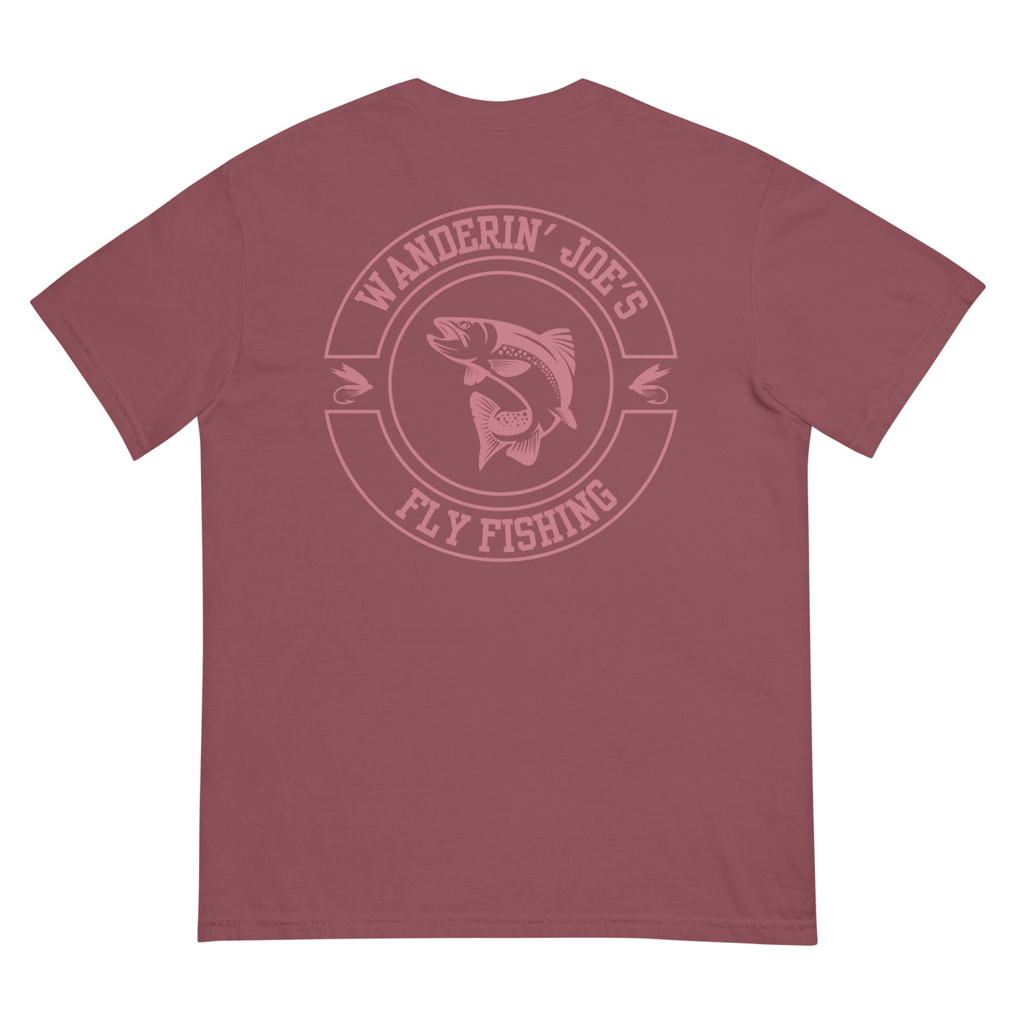 Men’s garment-dyed heavyweight t-shirt PINK LOGO