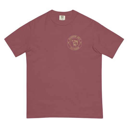 Men’s garment-dyed heavyweight t-shirt TAN LOGO