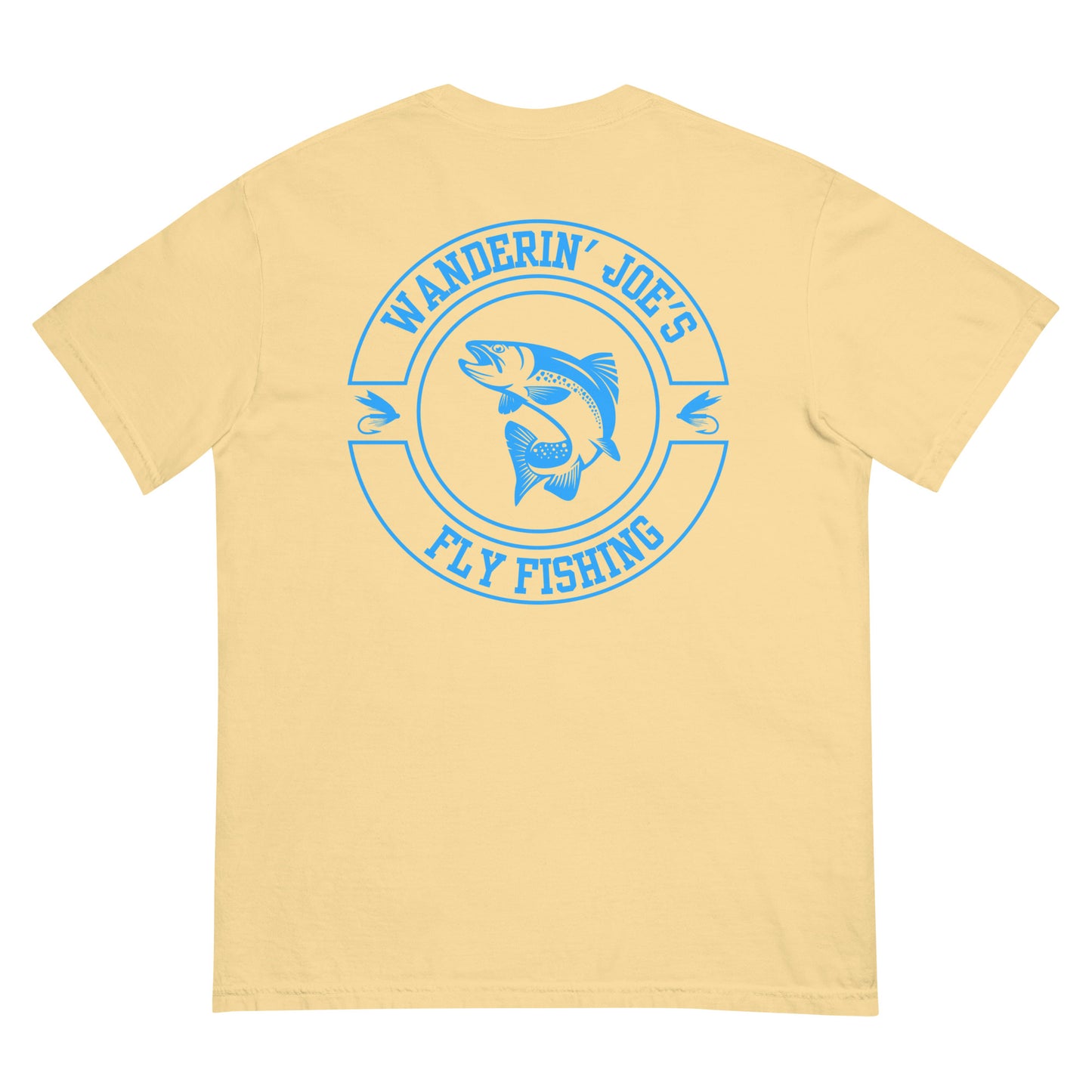 Men’s garment-dyed heavyweight t-shirt BLUE LOGO