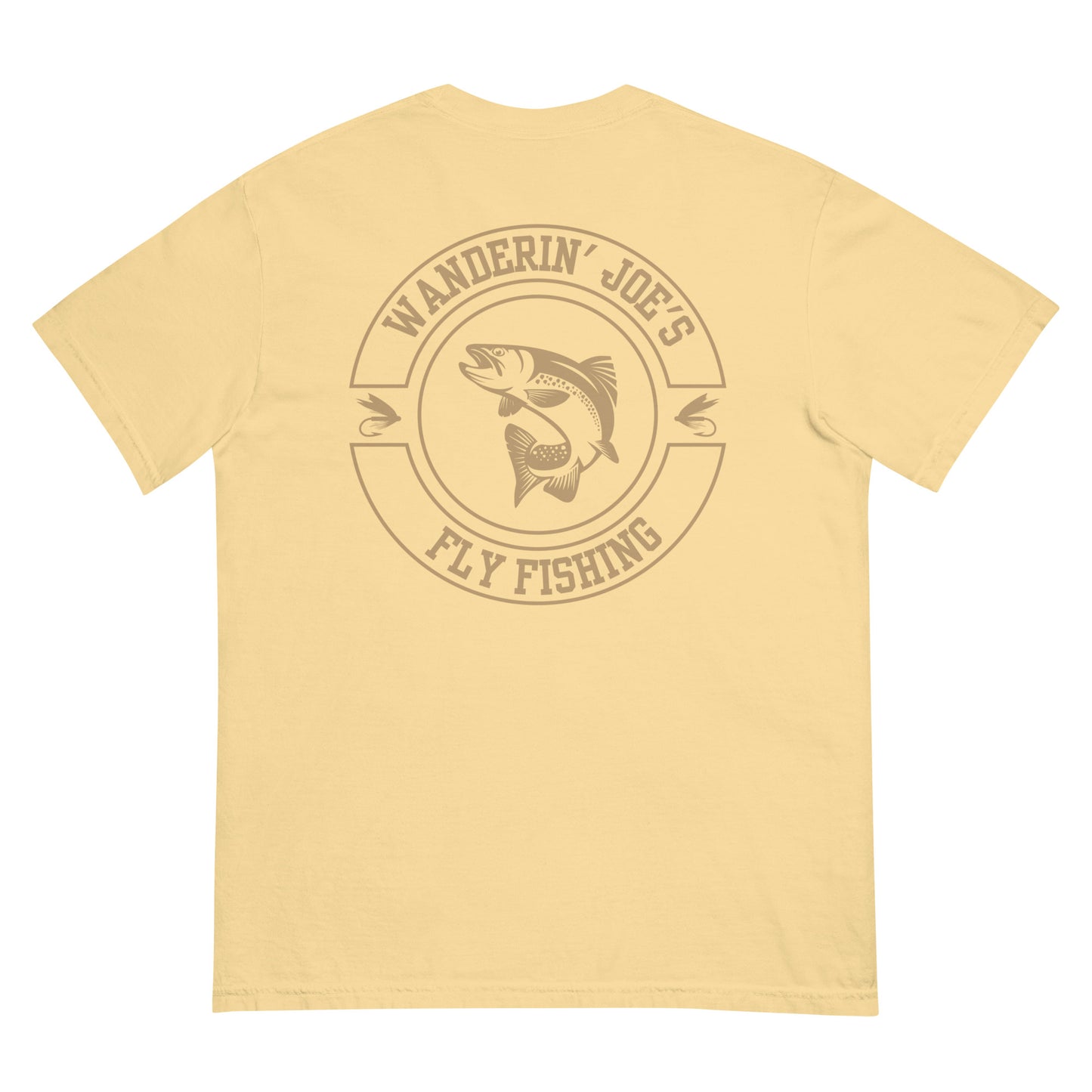 Men’s garment-dyed heavyweight t-shirt TAN LOGO