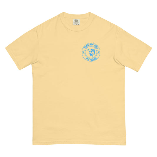 Men’s garment-dyed heavyweight t-shirt BLUE LOGO